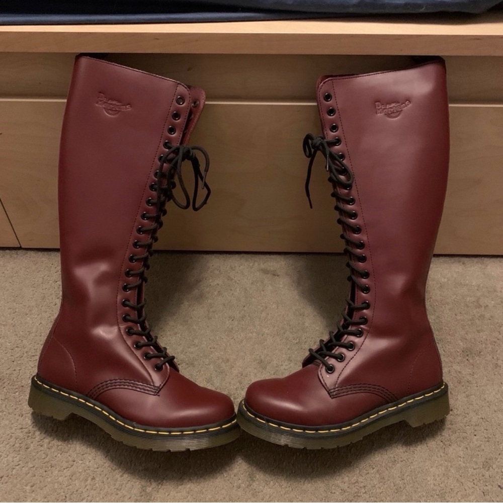 Dr. Martens Cherry Red Lace-Up Boots